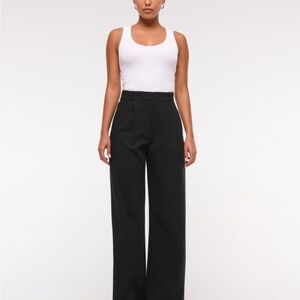 NEW NWOT Abercrombie Sloan wide leg pant black -4R